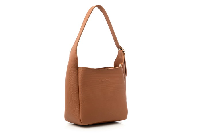 Lucky Bees 1297 Bolso de Cuero de Polivinilo Bronceado para Mujer, Elegante y Versátil, 22x11x19 cm Lucky Bees 1297 Bolso de Cuero de Polivinilo Bronceado para Mujer, Elegante y Versátil, 22x11x19 cm