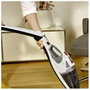 Severin HV7173 Aspiradora de mano inalámbrica plegable 2 en 1, Blanca