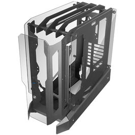 Mars Gaming MCEDGE Caja ATX Gaming Open-Air Semitorre Negra con Panel de Cristal Templado y Amplia Refrigeración