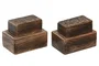 DKD Home Decor Set de 2 Joyeros de Mango Árbol de la Vida