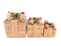 DKD Home Decor Set de 3 LED PE Iridiscente para Navidad Alpina