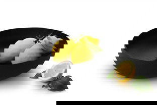 Alessi JM17/29 Cesto Redondo Acero y Resina Negro 29cm