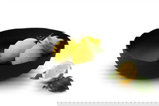 Alessi JM17/29 Cesto Redondo Acero y Resina Negro 29cm