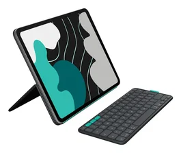 Logitech Flip Folio Teclado Bluetooth QWERTY Español para iPad Pro 13-inch (M4) y iPad Air 13-inch (M2/M3) Color Grafito