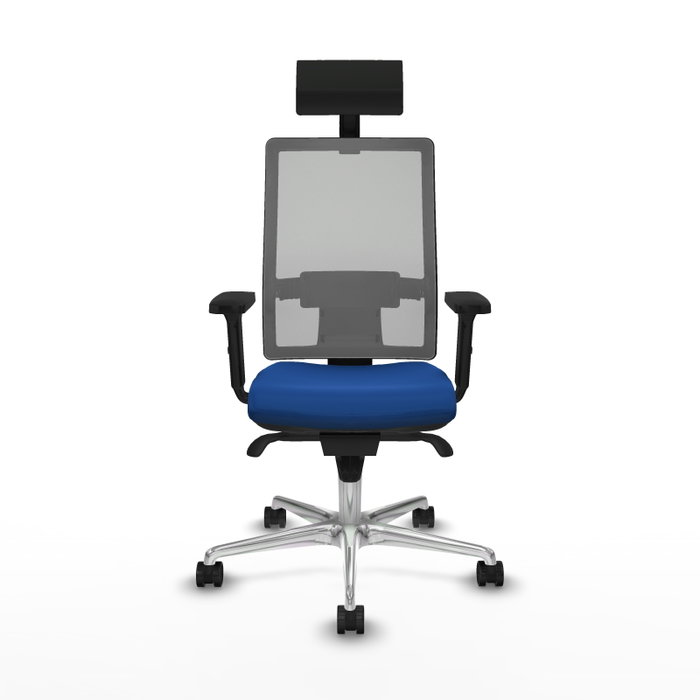 PIQUERAS Y CRESPO Silla de oficina Horna con Mecanismo Sincro Azul y Gris