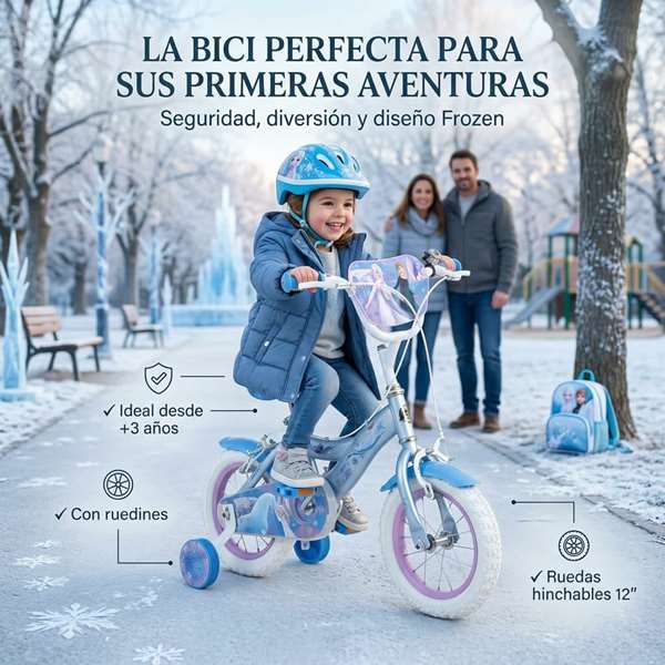 Huffy Bicicleta Frozen 12 Pulgadas para Niños 3 a 5 Años - Idioma del Producto en Español