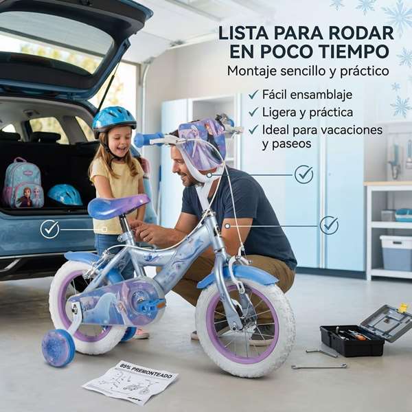 Huffy Bicicleta Frozen 12 Pulgadas para Niños 3 a 5 Años - Idioma del Producto en Español