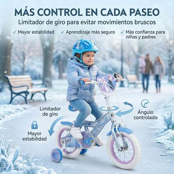 Huffy Bicicleta Frozen 12 Pulgadas para Niños 3 a 5 Años - Idioma del Producto en Español