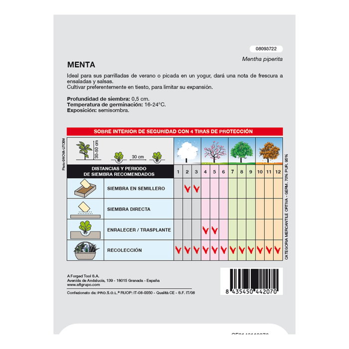 SATURNIA Semillas de Menta Piperita (0.3 g)