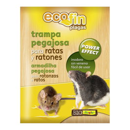 Flower Trampa Pegajosa para Ratas y Ratones Modelo Fin, Adhesiva y Sin Veneno, Superadherente e Inodora