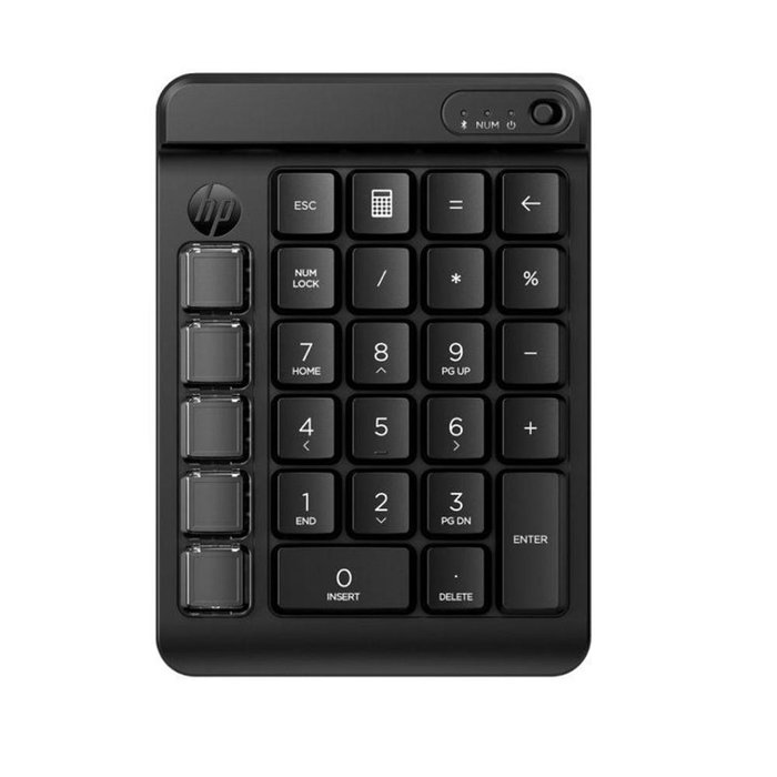 HP 430 - Teclado Numérico Inalámbrico Programable, Bluetooth 5.3, 9 Teclas Programables, Teclas Mecánicas de Perfil Bajo, Negro, Resistente a Derrames HP 430 - Teclado Numérico Inalámbrico Programable, Bluetooth 5.3, 9 Teclas Programables, Teclas Mecánicas de Perfil Bajo, Negro, Resistente a Derrames