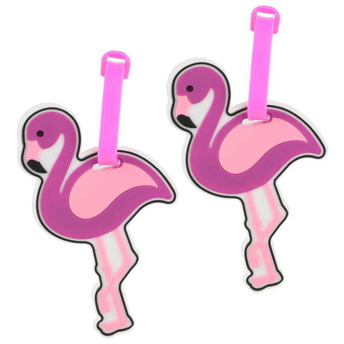 Jet Lag Juego de 2 Portaetiquetas para Maleta con Diseños Variados (Donut, Flamenco, Unicornio, Piña, Sandía)