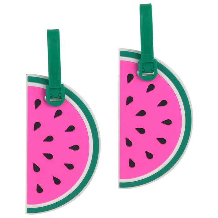 Jet Lag Juego de 2 Portaetiquetas para Maleta con Diseños Variados (Donut, Flamenco, Unicornio, Piña, Sandía)