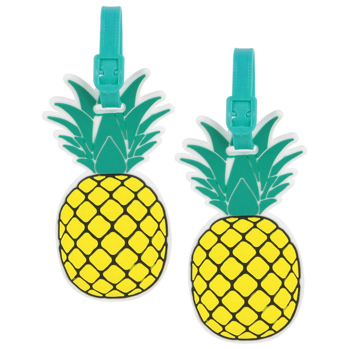 Jet Lag Juego de 2 Portaetiquetas para Maleta con Diseños Variados (Donut, Flamenco, Unicornio, Piña, Sandía)