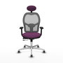 PIQUERAS Y CRESPO Silla de oficina Jorquera con mecanismo Sincro/Traslack Morado y Gris