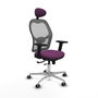 PIQUERAS Y CRESPO Silla de oficina Jorquera con mecanismo Sincro/Traslack Morado y Gris