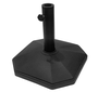 DKD Home Decor Base para Parasol de Jardín y Terraza en Negro, de Cemento y Plástico de Alta Densidad, Ajustable para Diámetros 35/38/48 cm, 37x39x37 cm