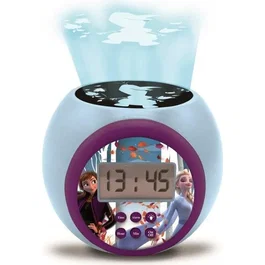 Lexibook Reloj Despertador Proyector de la Reina de las Nieves con Olaf y Función de Temporizador