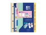 Oxford Pack Carpeta con Recambio EBinder L&G Pastel A4+ 4 Anillas 80 Hojas + 5 Separadores