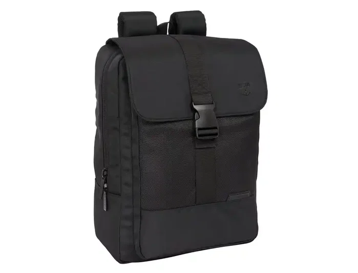Safta Mochila Premium F.C. Barcelona con Solapa para Portátil 13,3'' y USB Black