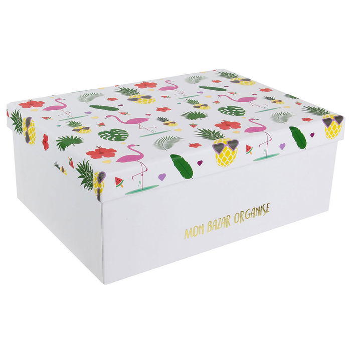 Creatrice de Genie Juego de 3 Cajas de Cartón con Estampados Diferentes, Encajables, Medidas: Grande 22x16x8.5 cm, Mediana 20x13.5x7 cm, Pequeña 18x12x5.5 cm