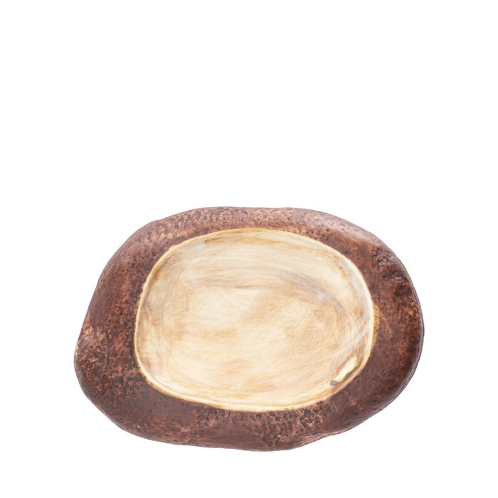 Summa Premium Set de 2 Platos Llanos Piedras Irati Marrón 19x13cm