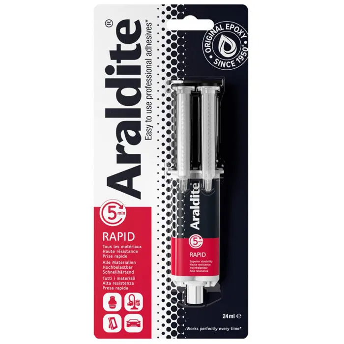 Araldite ARA1697016247481 Pegamento Rapid 24 ml Alto Rendimiento Multimaterial
