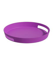 1946 Bandeja Redonda Violeta Con Asas 30 cm (6 Unidades)