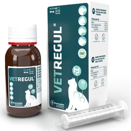 Pharmadiet Vetregul Gel 50ml Alimento Complementario para Flora Intestinal, Diarreas, Estreñimiento y Digestión en Animales
