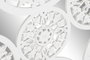 DKD Home Decor Decoración de pared MDF Espejo 90x90 Blanco Desgastado