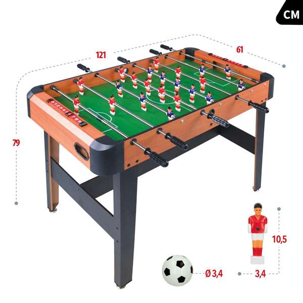Color Baby Futbolín de Madera 121X61X79 Cm