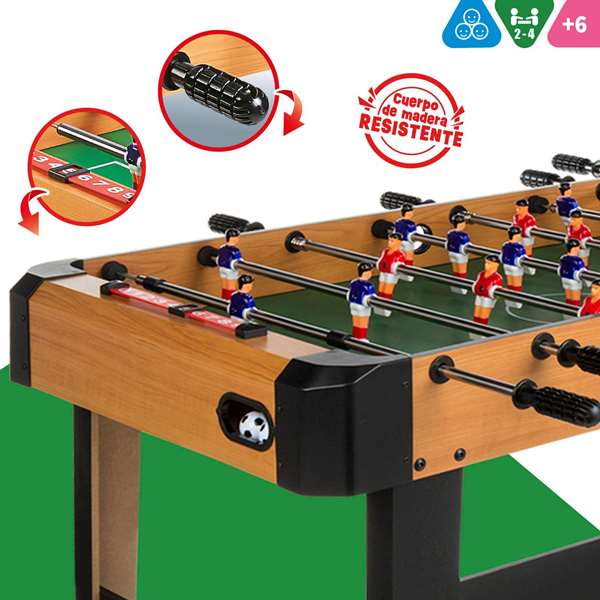 Color Baby Futbolín de Madera 121X61X79 Cm