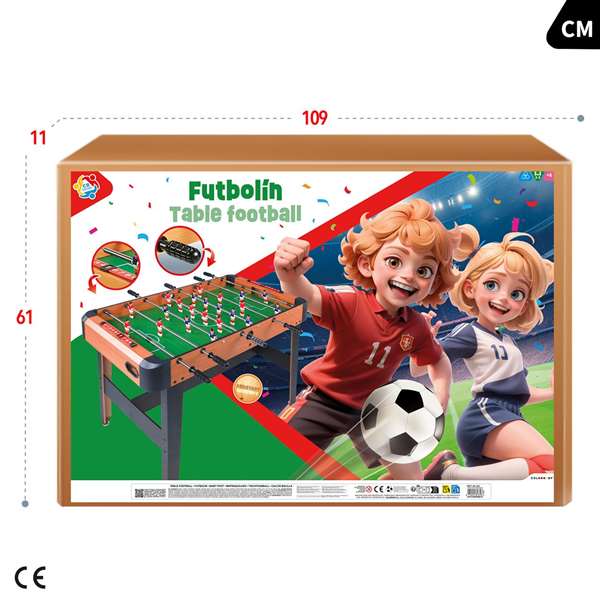 Color Baby Futbolín de Madera 121X61X79 Cm