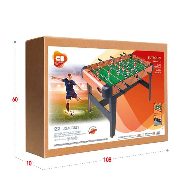 Color Baby Futbolín de Madera 121X61X79 Cm