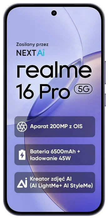 Realme 16 Pro 5G Smartphone 8/512GB Orchid Purple - Pantalla AMOLED 6.78", Cámara 200MP, Batería 7000mAh