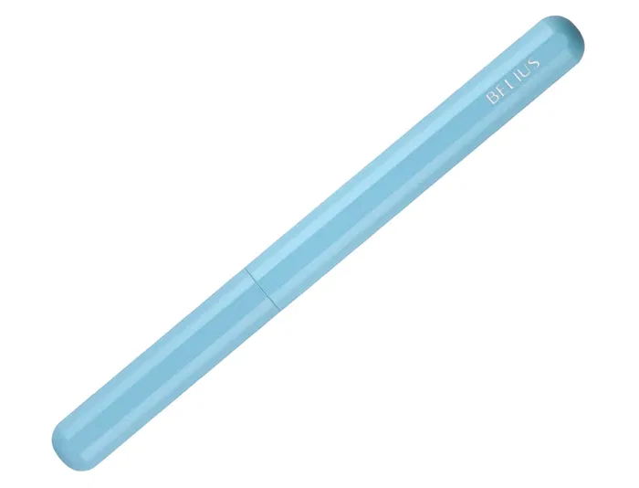 Belius Space B Pluma y funda de similpiel azul tinta azul caja de diseño minimalista