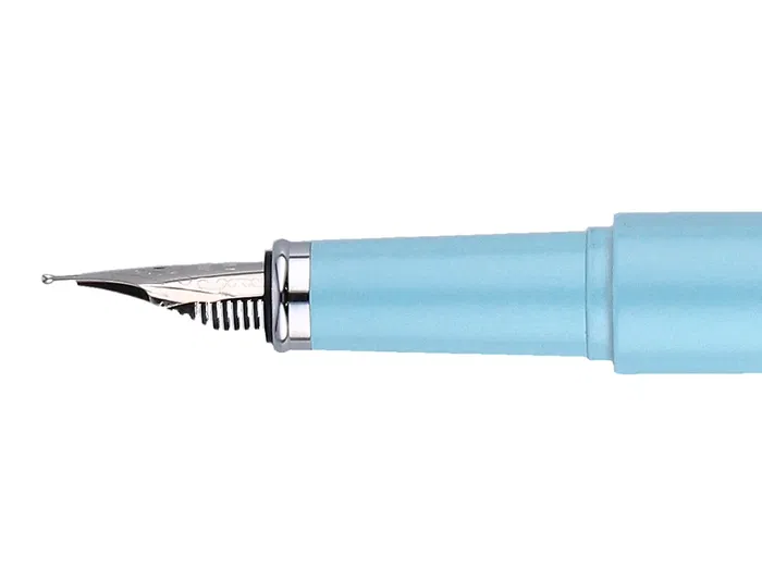 Belius Space B Pluma y funda de similpiel azul tinta azul caja de diseño minimalista