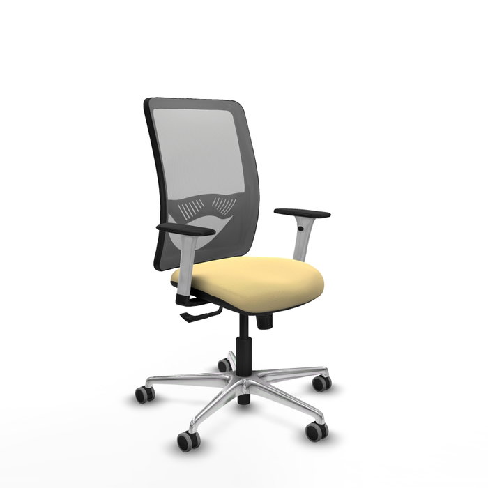 PIQUERAS Y CRESPO Silla de oficina Zulema con mecanismo Sincro, Crema y Gris PIQUERAS Y CRESPO Silla de oficina Zulema con mecanismo Sincro, Crema y Gris