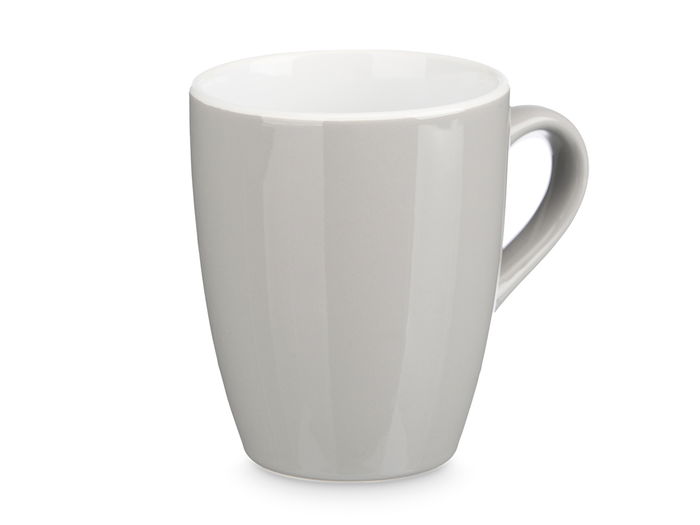 Vessia Set de 4 Tazas de Porcelana Gris, 410 ml, Dimensiones 20x11.7x18.5 cm (Set de 6)