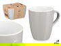 Vessia Set de 4 Tazas de Porcelana Gris, 410 ml, Dimensiones 20x11.7x18.5 cm (Set de 6)