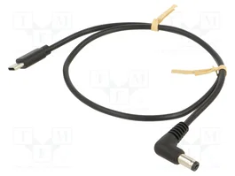 GOOBAY Cable USB C a DC 5,5/2,1 con conector angular, 0,5m