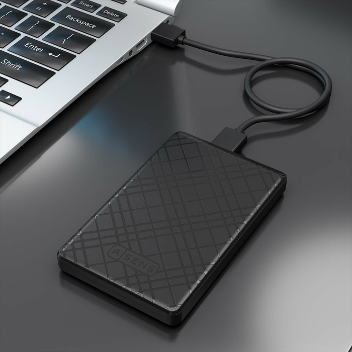 Aisens ASE-2522B Caja Externa 2,5 Pulgadas SATA a USB 3.0/3.1 Gen 1, Negra