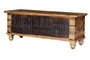 GINER Y COLOMER Baúl de Madera de Mango con Detalles Oscuros, Artesanal, 1 Pieza