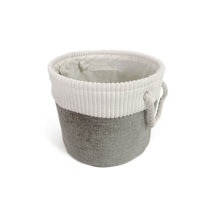 Inde Cesta de Almacenaje Redonda 32x26 cm para Organización del Hogar - Color Natural (12 Unidades)