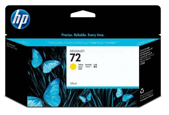 HP Cartucho de tinta DesignJet 72 amarillo de 130 ml HP Cartucho de tinta DesignJet 72 amarillo de 130 ml