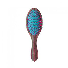 Bifull Cepillo Striped Wood Purple Ovalado
