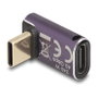 DeLOCK Adaptador USB-C a USB-C 40 Gbps PD 3.1 240W Angular Antracita