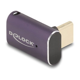 DeLOCK Adaptador USB-C a USB-C 40 Gbps PD 3.1 240W Angular Antracita