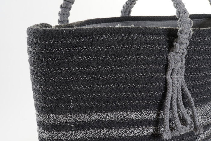 DKD Home Decor Bolso de Algodón Gris DKD Home Decor Bolso de Algodón Gris