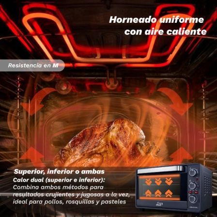 Grunkel Horno de Sobremesa HR-28COOK 28L 1600W con Convección